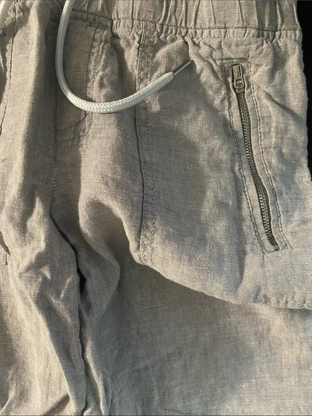 A Light Gray Drawstring Jogger Pants